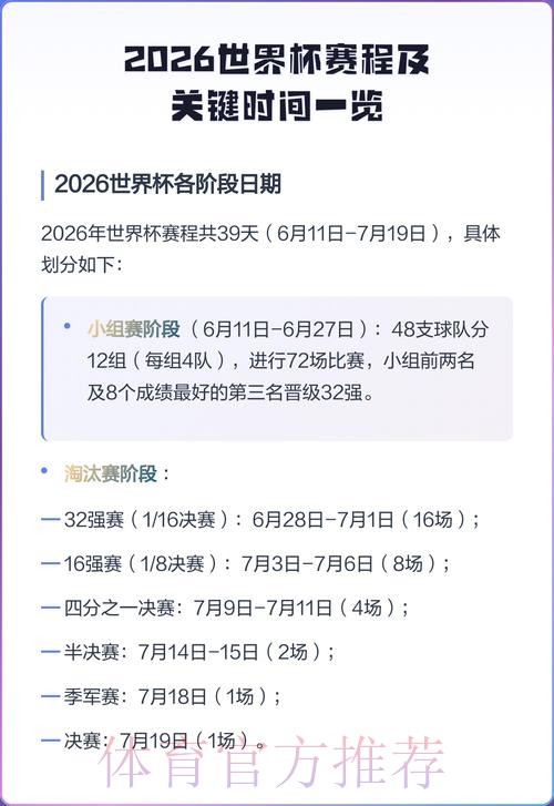 2026世界杯完整赛程详细安排赛事详情官网入口 2026世界杯完整赛程详细安排赛事详情官网入口